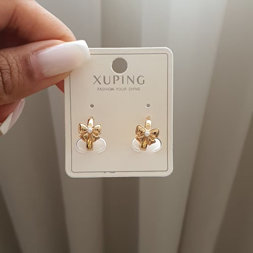 گوشواره ژوپینگ حلقه ای مدل پاپیون