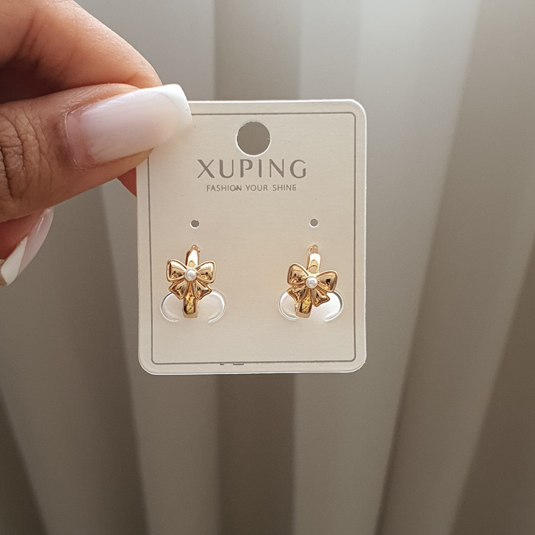 گوشواره ژوپینگ حلقه ای مدل پاپیون